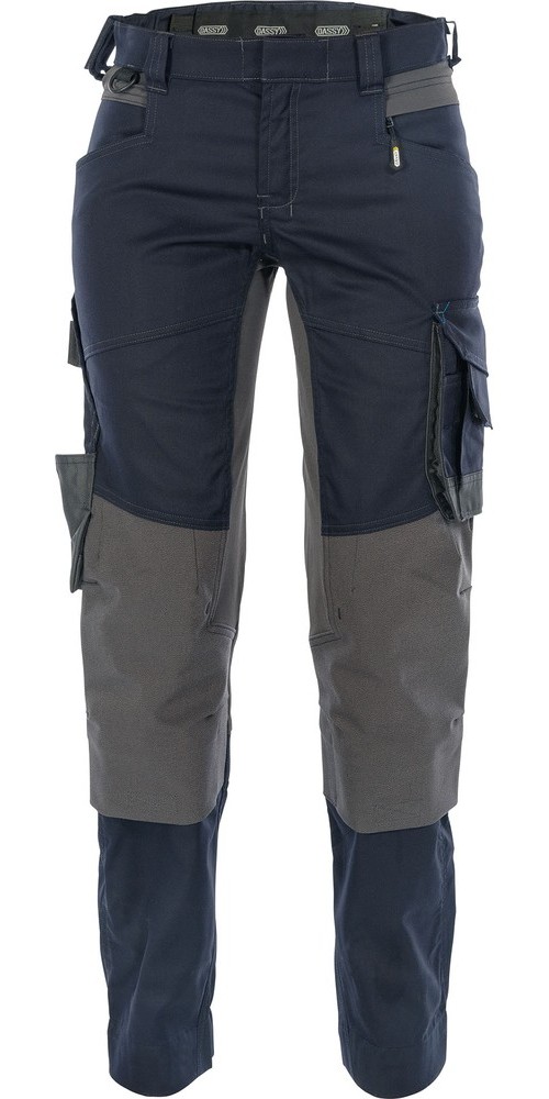 Dassy Arbeitshose mit Stretch und Kniepolstertaschen für Damen Dynax Women PESCO41 Nachtblau/Anthraz - Damen