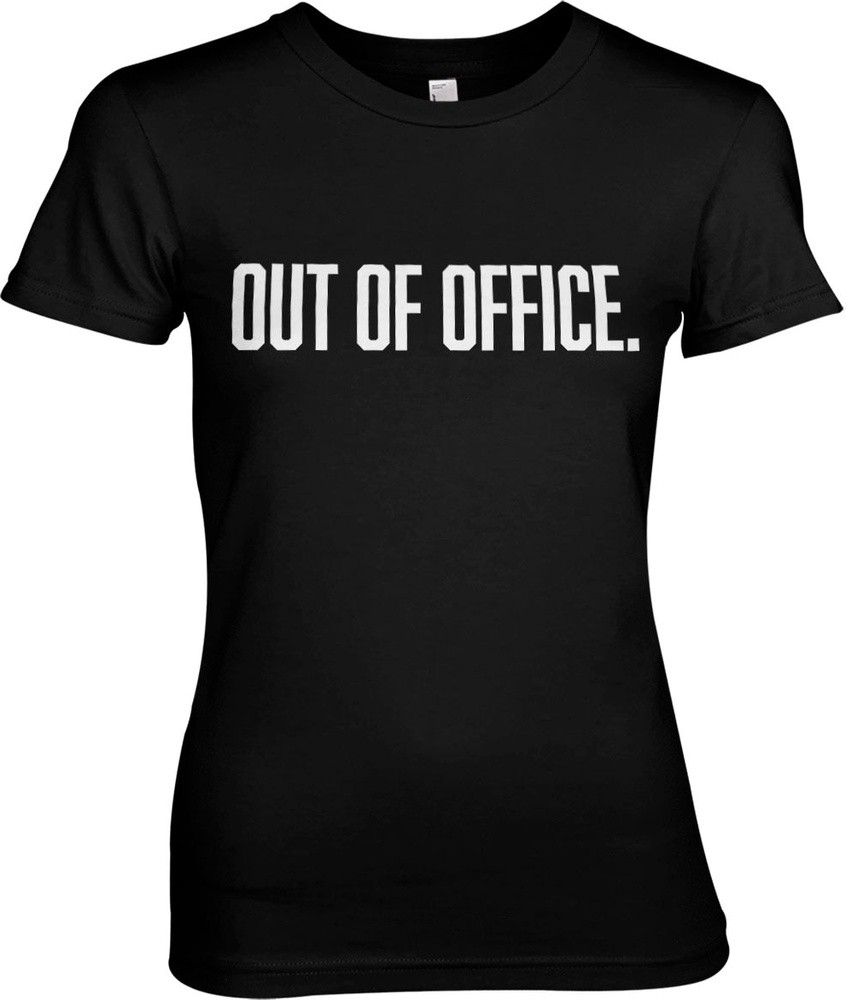 Hybris OUT OF OFFICE Girly Tee Damen T-Shirt Schwarz - Damen