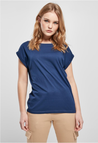 Urban Classics Damen T-Shirt Ladies Extended Shoulder Tee Spaceblue