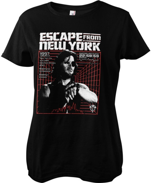 Escape From N.Y. 1997 Girly Tee Damen T-Shirt Black