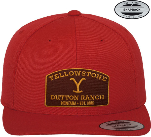 Yellowstone Premium Snapback Cap Red