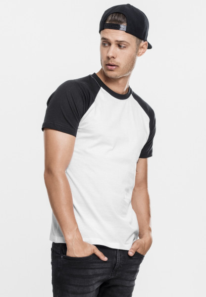 Urban Classics T-Shirt Raglan Contrast Tee White/Black