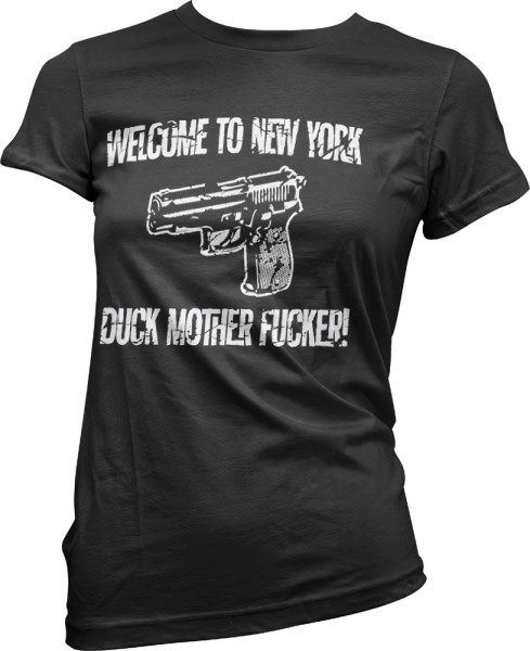 Hybris Welcome To New York Girly Tee Damen T-Shirt Black