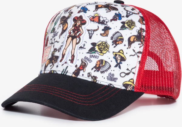 King Kerosin Go West Texas Trucker Cap Weiß