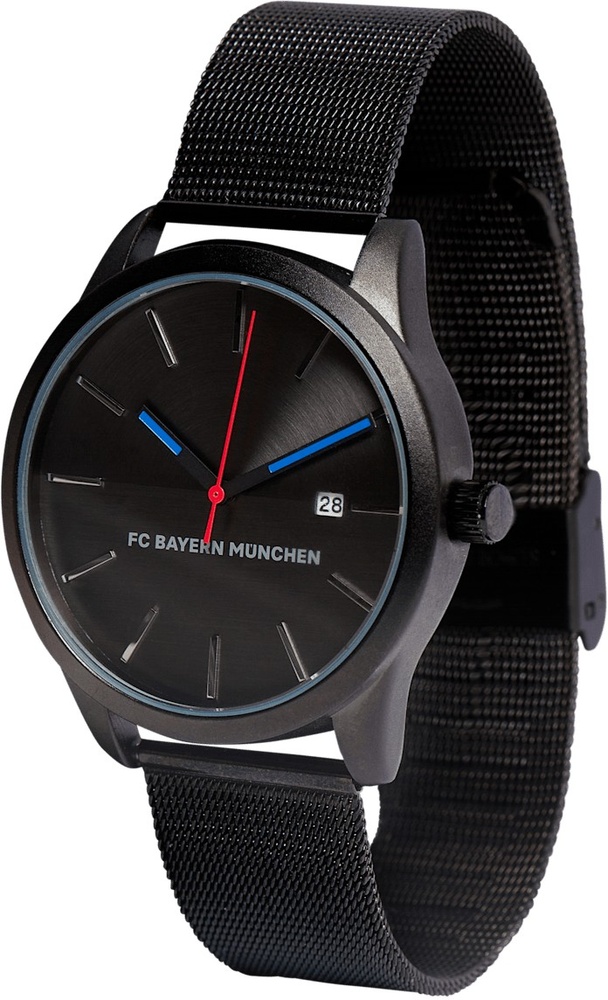 Orologio Digitale FC Bayern München Ufficiale - Nero, Cassa In Metallo 47mm, Cinturino Silicone - Display Analogico/Digitale, Cronometro, Retroilluminazione - Regalo Per Fan - 4