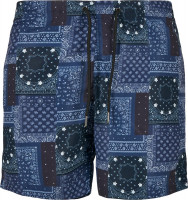 Urban Classics Pattern Swim Shorts Navy Bandana Aop Urban Classics Pattern Swim Shorts Navy Bandana Aop