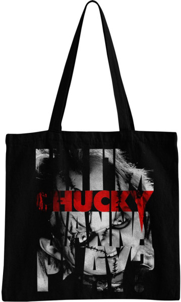 Chucky Wanna Play Cutout Tote Bag Tragetasche Black