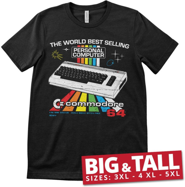 COMMODORE/C64 T-Shirt C64 Personal Computer Big & Tall T-Shirt LN-1-COM006-H61-2