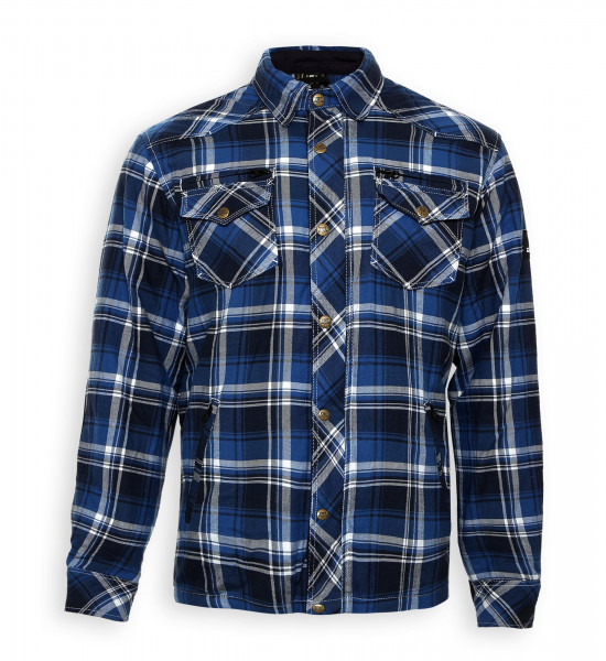 Bores Lumberjack Jacken-Hemd in Holzfäller Optik Blue/White