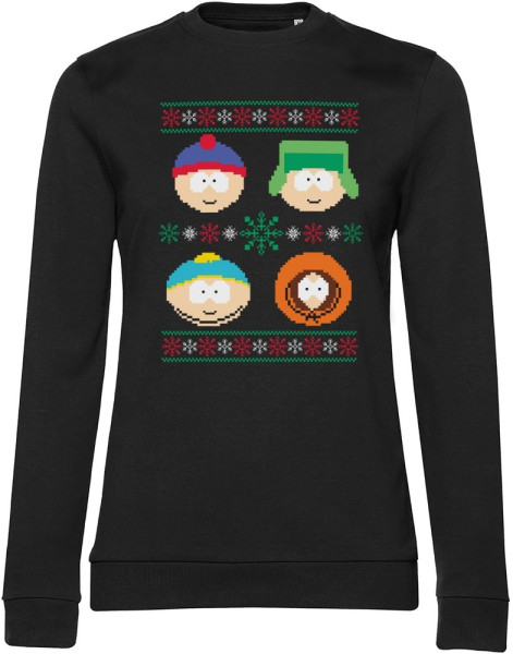 South Park Damen Pullover 8-bit Christmas Pattern Girly Sweatshirt MTV-53-SP026