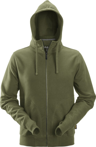 Snickers Arbeitspullover AllroundWork Hoodie mit Reißverschluss Khaki/Grün