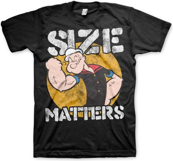 Popeye Size Matters T-Shirt Black