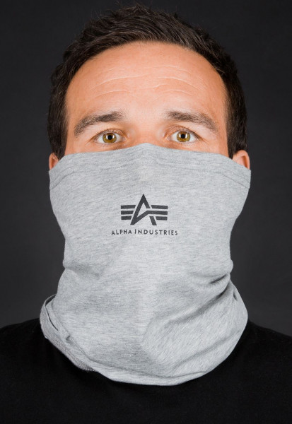 Alpha Industries Maske Basic SL Tube Mask Grey Heather/Black