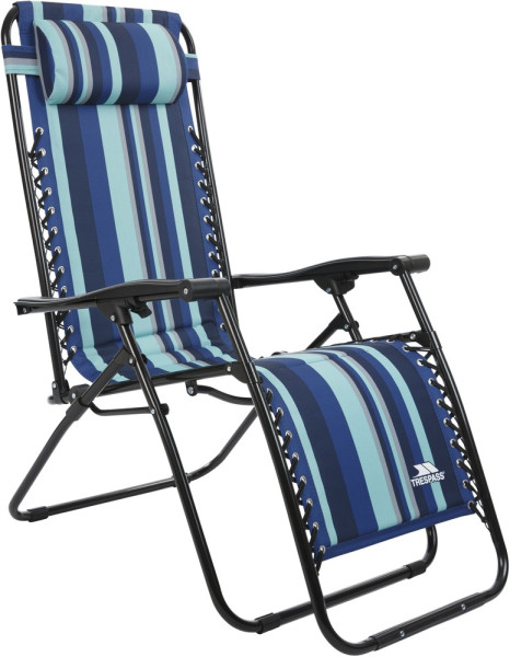 Trespass Camping Zubehör Glentilt - Reclining Chair Blue Stripe