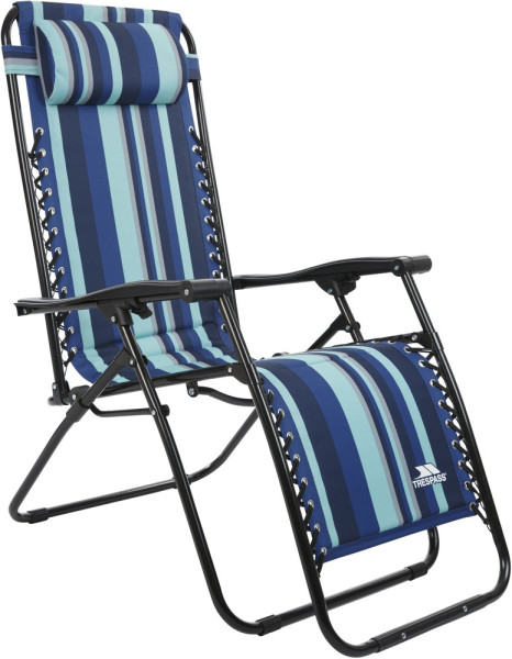 Trespass Glentilt - Reclining Chair Blue Stripe