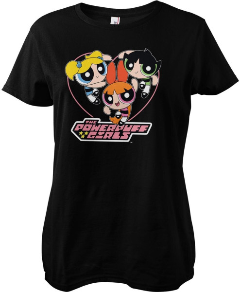 Power Puff Girls Damen T-Shirt Powerpuff Girls Heart Girly Tee WB-5-PPG003-DTF846