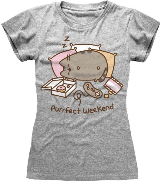 Pusheen - Purrfect Weekend Damen Shirt Heather Grey
