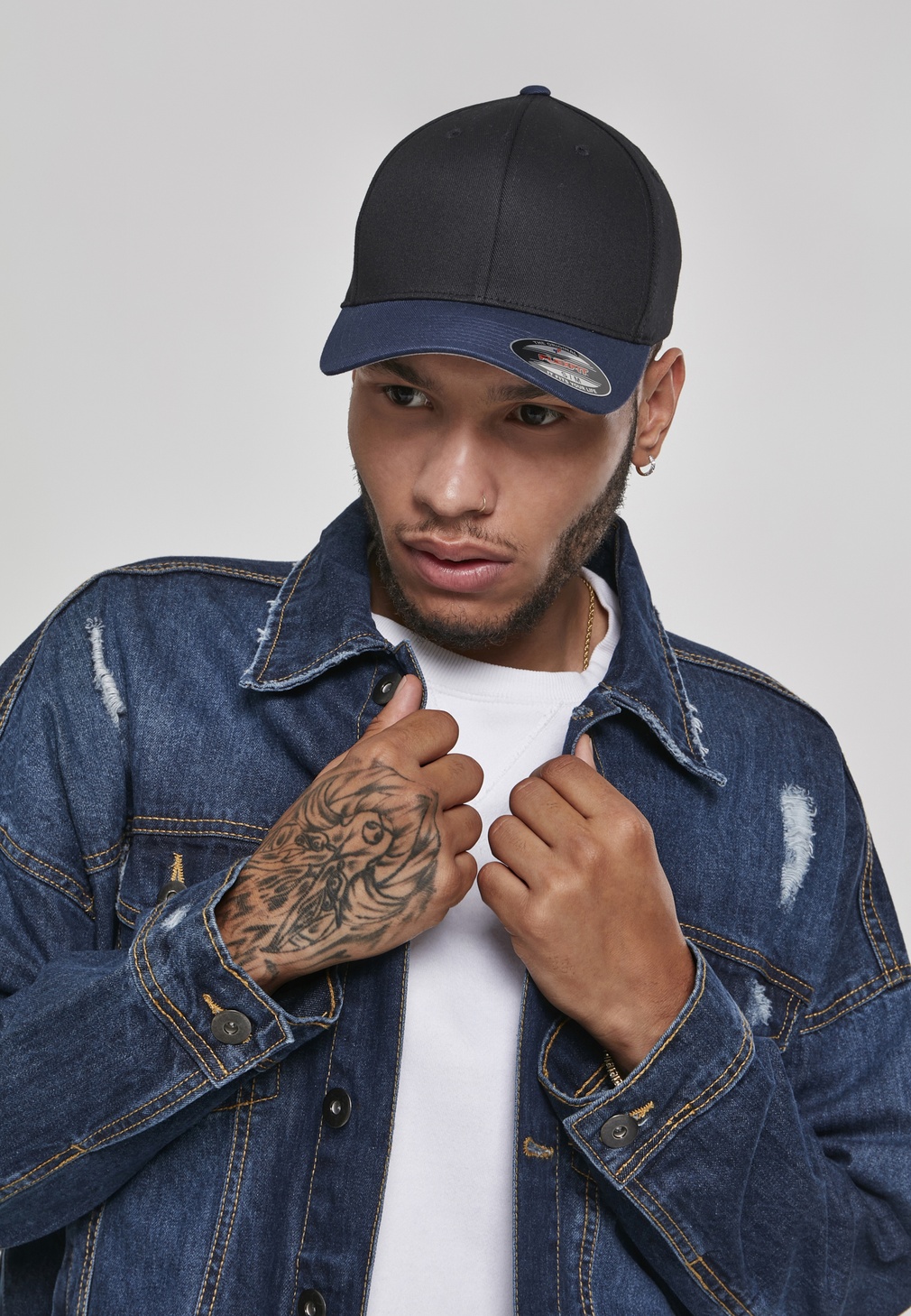 Flexfit Cap Wooly Combed 2-Tone Schwarz/Nvy - Herren / Unisex