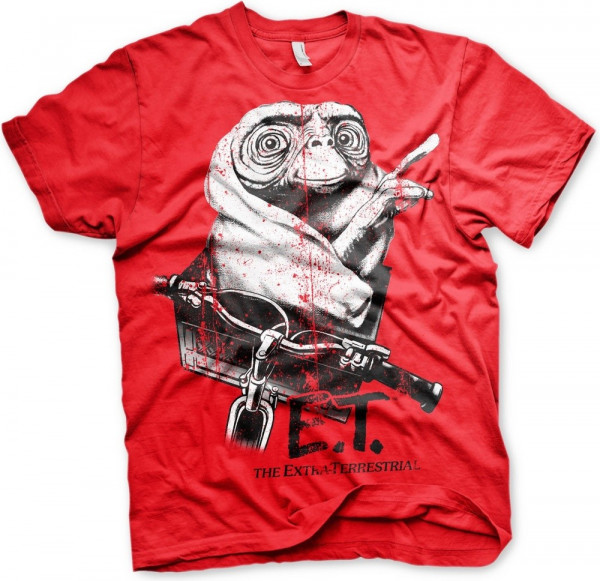 E.T. Biking Distressed T-Shirt Red