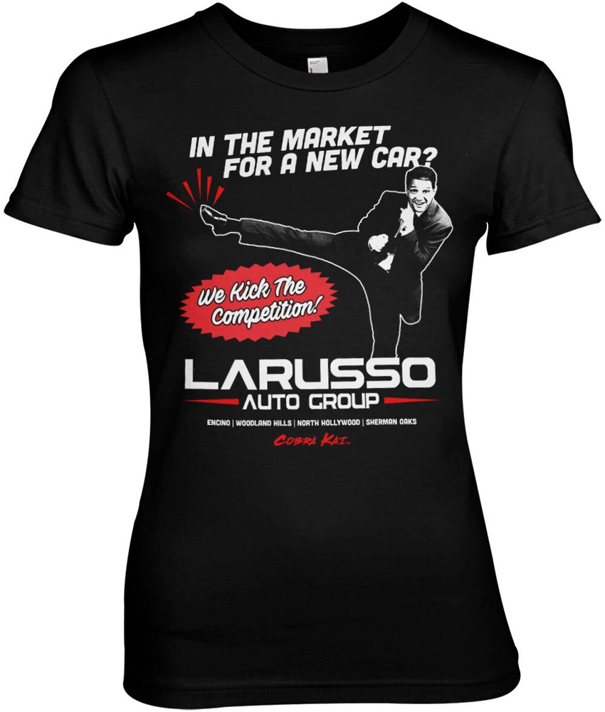 Cobra Kai Larusso Auto Group Girly Tee Damen T-Shirt Schwarz - Damen