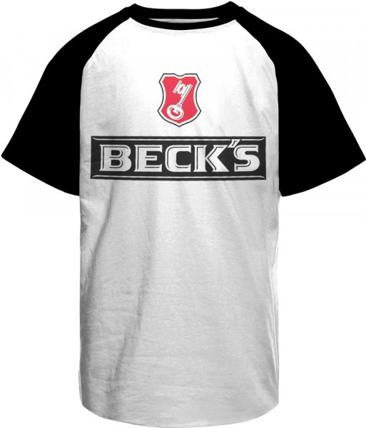 Beck's Beer Baseball T-Shirt White-Black