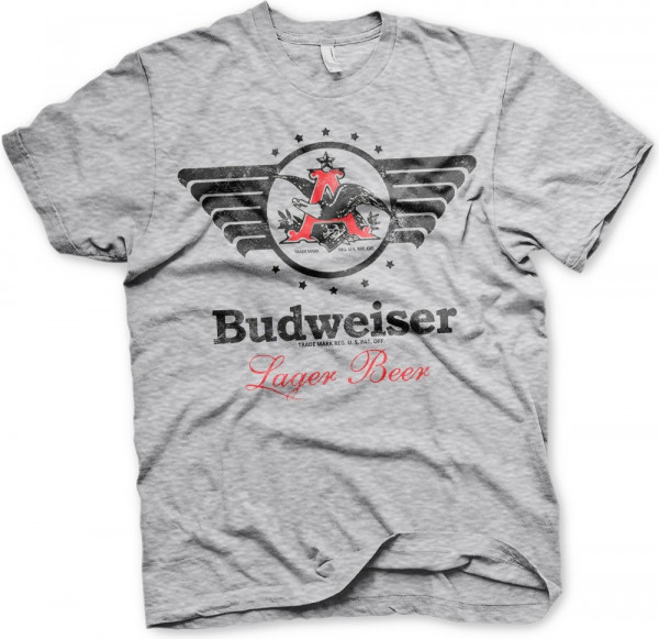 Budweiser Vintage Eagle T-Shirt Heather-Grey