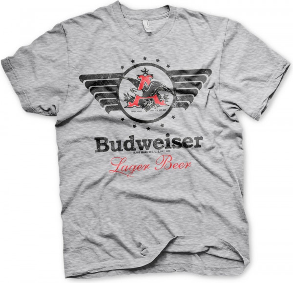 Budweiser Vintage Eagle T-Shirt Heather-Grey