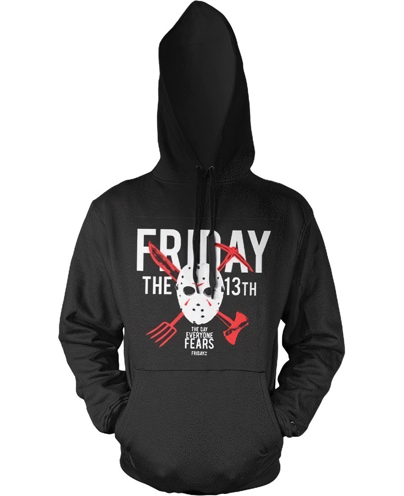 Friday The 13th The Day Everyone Fears Hoodie Schwarz - Herren / Unisex