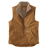 Carhartt Weste Washed Duck Lined Mock Neck Vest Carhartt® Brown