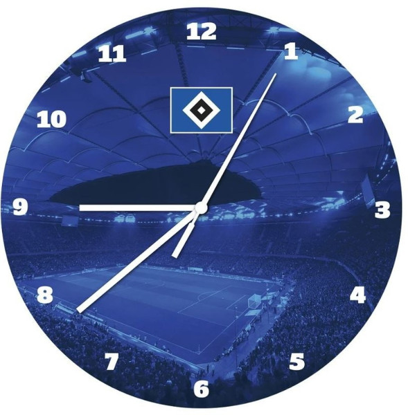 Hamburger SV Wanduhr Raute Fussball Blau