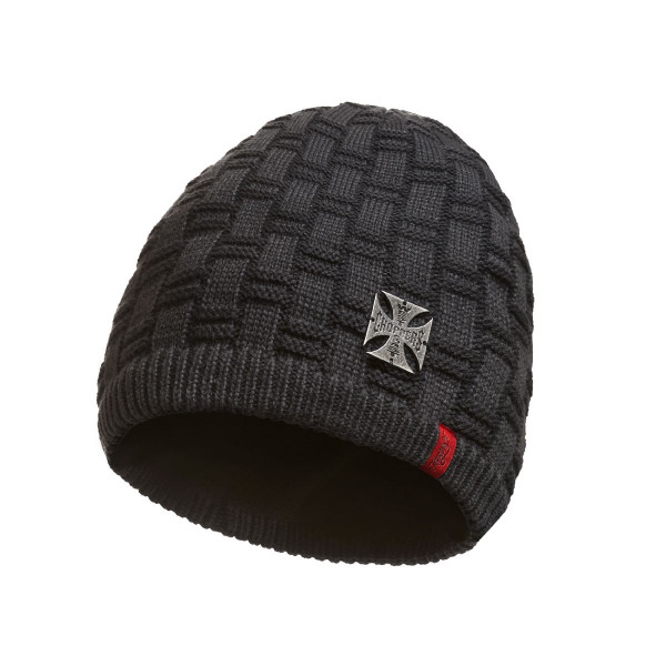 WCC West Coast Choppers Beanie Metal Patch Grey