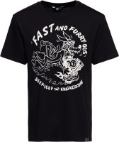 King Kerosin Fast and Furryous T-Shirt mit Front Print Schwarz