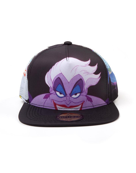 Disney - Little Mermaid Ursula AOP Snapback Cap Black