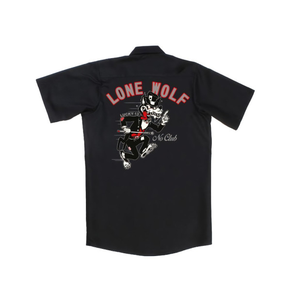 Lucky 13 Workshirt Noclub Lone Wolf Black