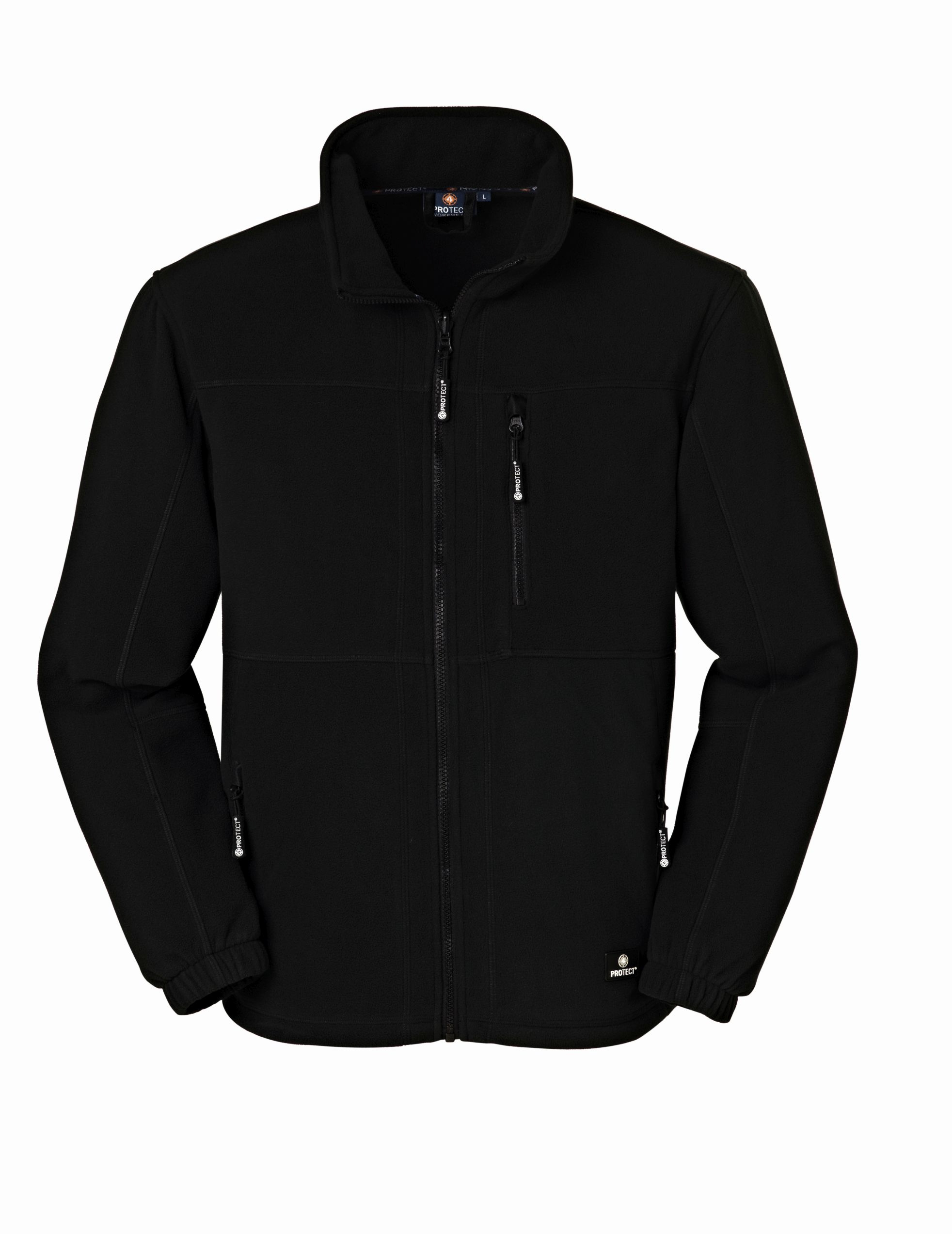 4PROTECT Fleece-Jacke Dallas Schwarz/Schwarz - Herren / Unisex
