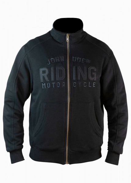 John Doe Motorrad Sweater / Pullover Stand Up Neck Riding-XTM Black