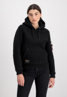 Alpha Industries Damen Teddy Hoody Wmn Black