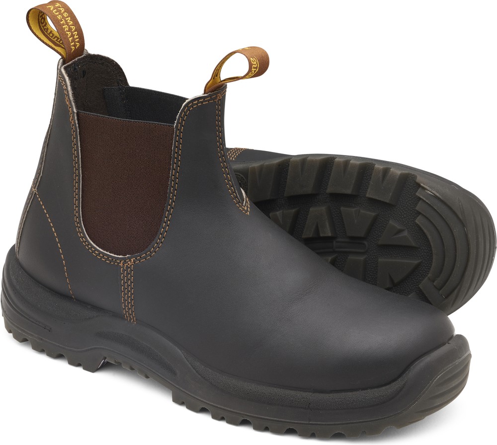 Blundstone Stiefel Boots #192 Stout Brown Leather (Safety Series ...