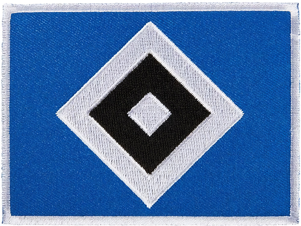 Hamburger SV HSV Aufnäher Raute groß Fußball Blau/Weiß/Schwarz - Herren / Unisex