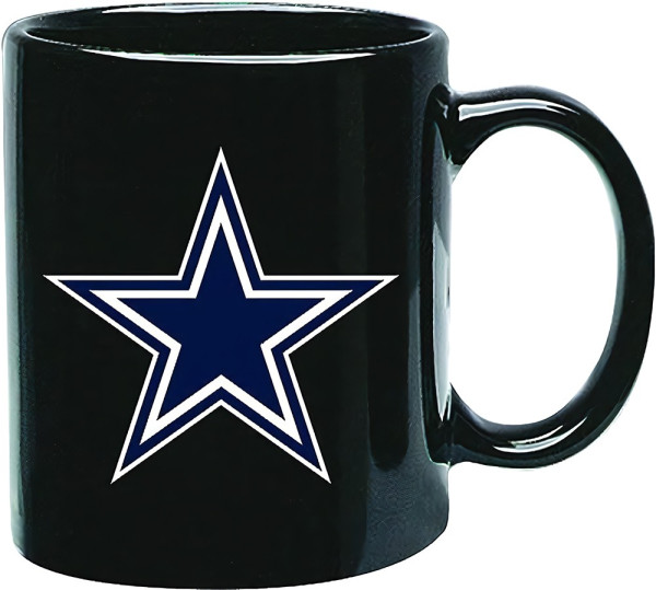 Dallas Cowboys Black Glossy Mug