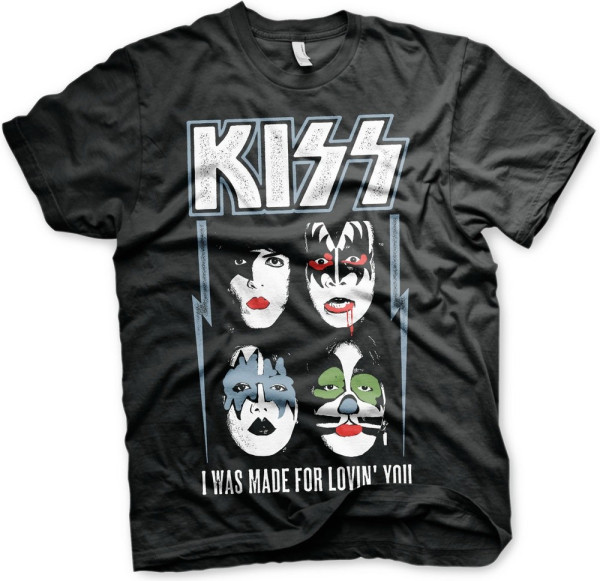 Kiss I Was Made For Lovin' You T-Shirt Black