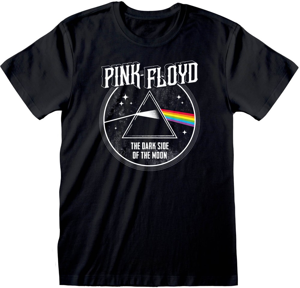 Pink Floyd - DSOTM Retro T-Shirt Schwarz - Herren / Unisex