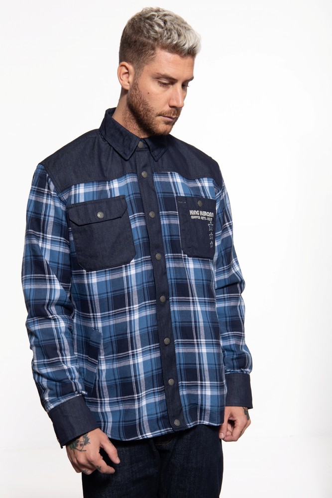 King Kerosin Funktionshemd KK4210631150 Blau - Herren / Unisex