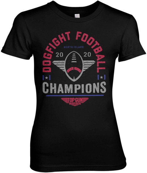 Top Gun Maverick Dogfight Girly Tee Damen T-Shirt Black
