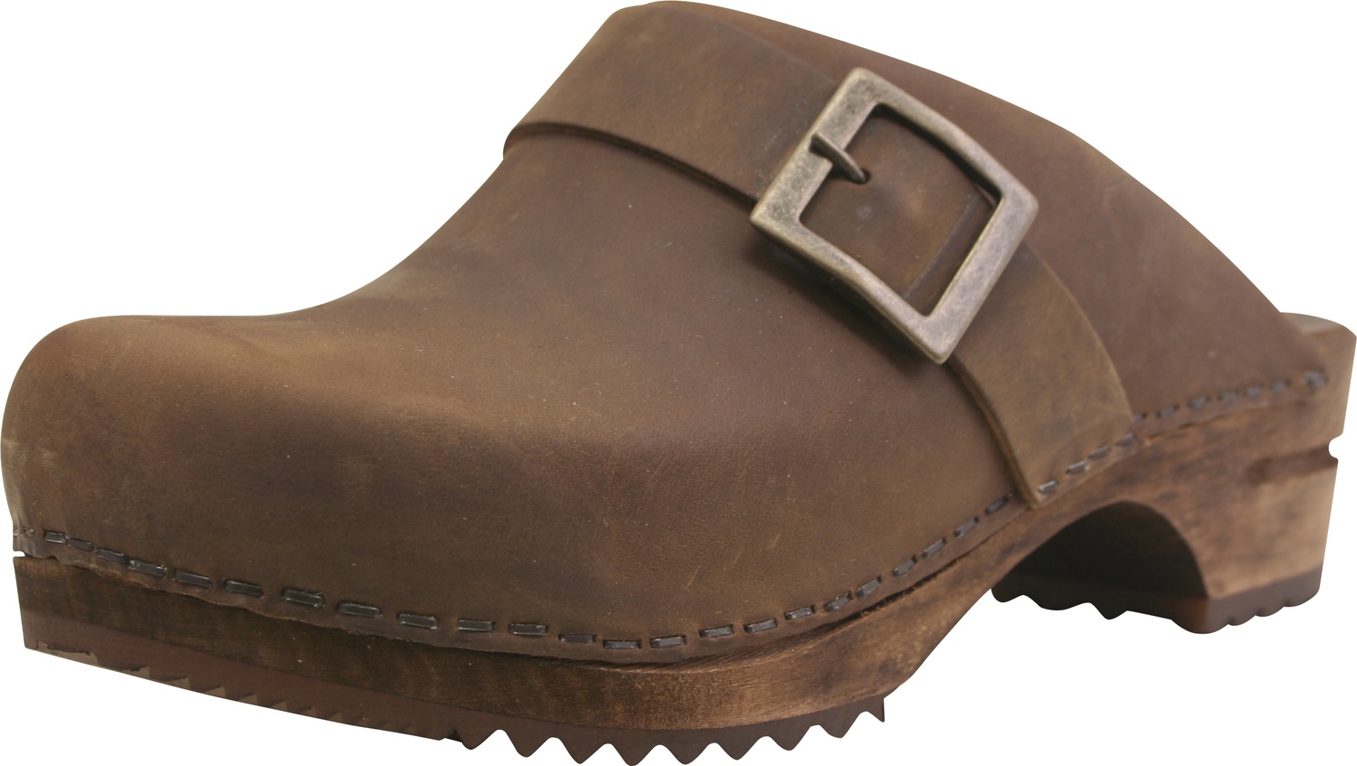 Sanita Damen Offener Clog Wood-Urban Open Antique Brown Shoes