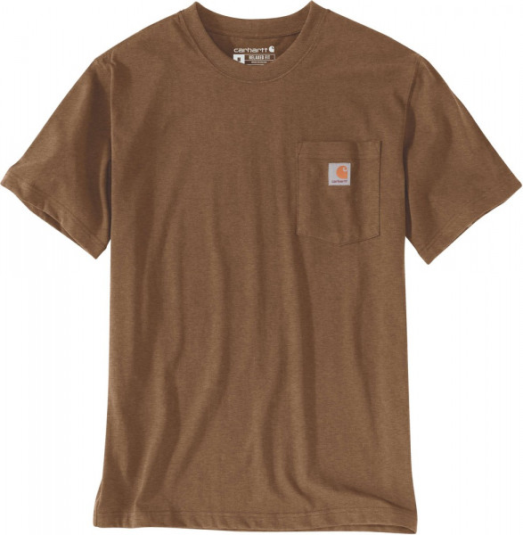 Carhartt K87 Pocket S/S T-Shirt Oiled Walnut Heather