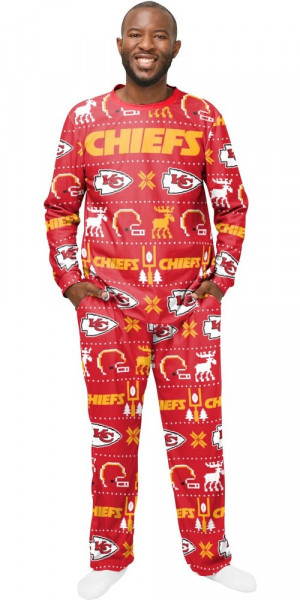 Kansas City Chiefs Ugly Pajama American Football NFL Rot/Gelb