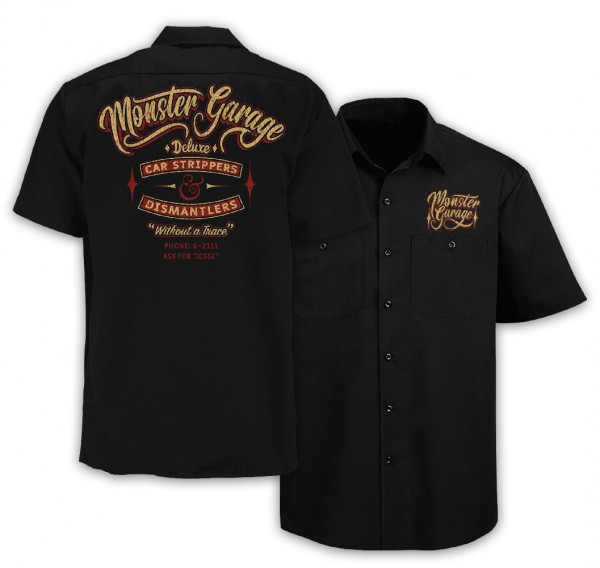 Monster Garage Workershirt Dismantlers Shop Shirt Black