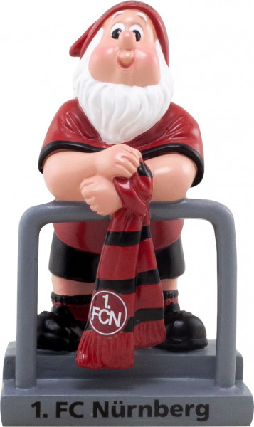 1. FC Nürnberg Gartenzwerg Stehplatz, klein Fussball Rot/Schwarz