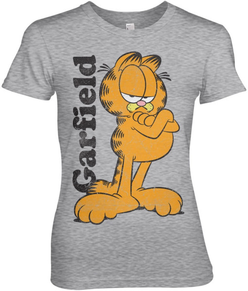 Garfield Girly Tee Damen T-Shirt Heather-Grey